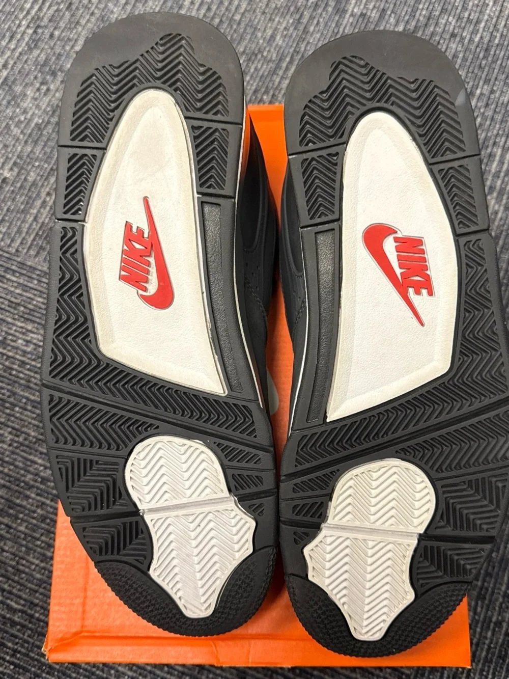 Jordan 4 RM SP Nigel Sylvester Driveway Grey Sneakers with Red Accents